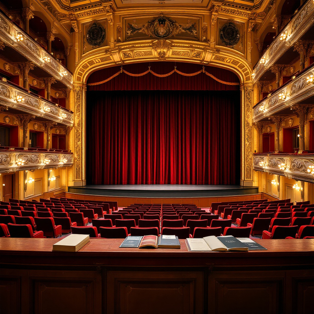 Musical Stuttgart welche Theater gibt es - eleganter Theatersaal mit roten Sitzreihen