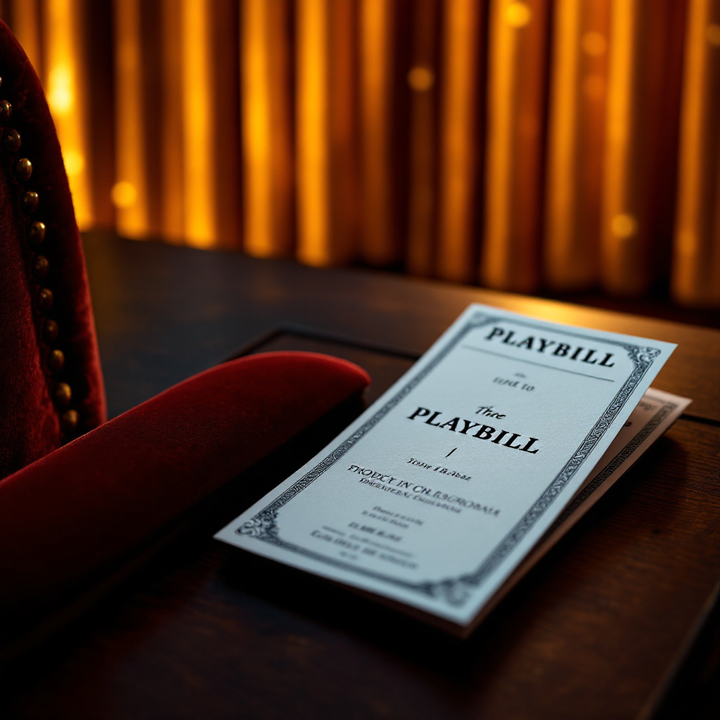 Musical Tickets günstig kaufen Tipps – Theatertickets und Programmheft vor rotem Theatervorhang